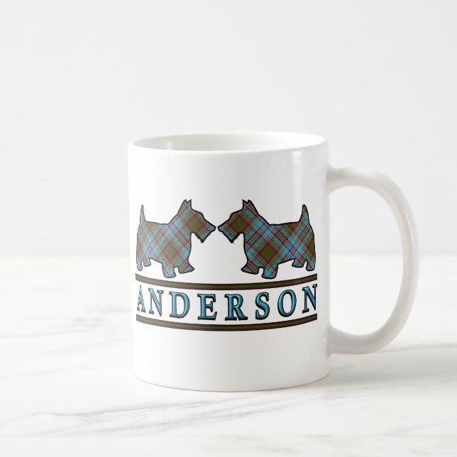 Klan Andersson Tartan Scottish Hundar Kaffemugg (Höger)