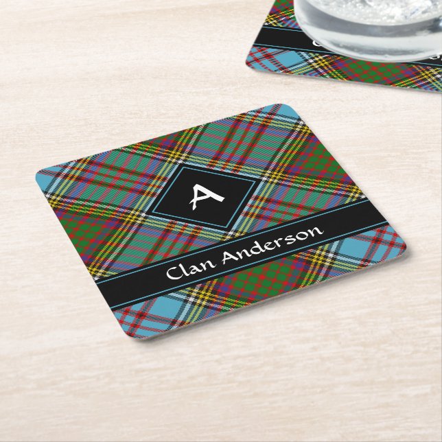 Klan Andersson Tartan Square Papper Underlägg (Vinklad)