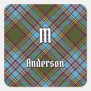 Klan Andersson Tartan Square Sticker Fyrkantigt Klistermärke