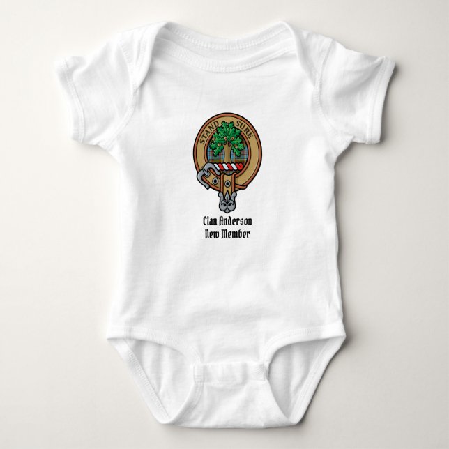Klan Andersson Vapensköld Baby Bodykostym T Shirt (Framsida)