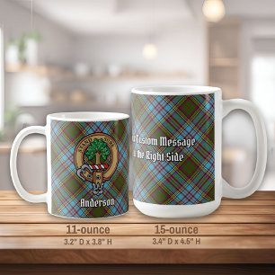 Klan Andersson Vapensköld över Tartan Kaffemugg