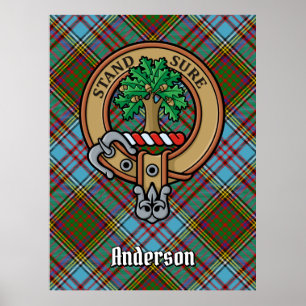 Klan Andersson Vapensköld över Tartan Poster