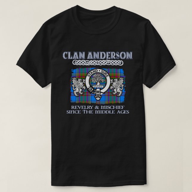 Klan Andersson vapensköld Scottish klans Scottish  T Shirt (Design framsida)