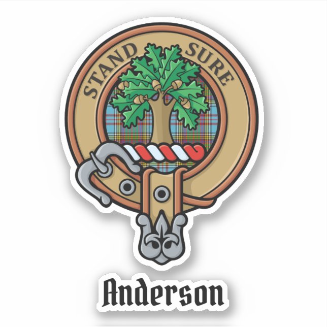 Klan Andersson Vapensköld Sticker Klistermärken (Framsida)
