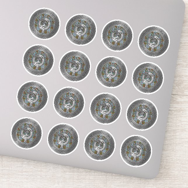 Klan Andersson Vapensköld & Tartan Knot Klistermärken (Detalj)