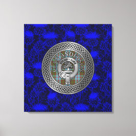 Klan Andersson Vapensköld & Tartan Knot on Thistle Canvastryck