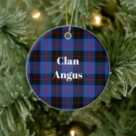 Klan Angus Modern Tartan Julgransprydnad Keramik