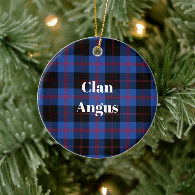 Klan Angus Modern Tartan Julgransprydnad Keramik (Träd)