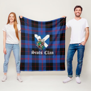 Klan Angus Modern Tartan Plaid Fleecefilt