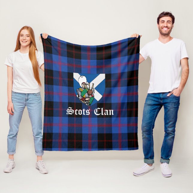 Klan Angus Modern Tartan Plaid Fleecefilt (På plats)