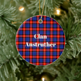 Klan Anstruther Tartan Julgransprydnad Keramik