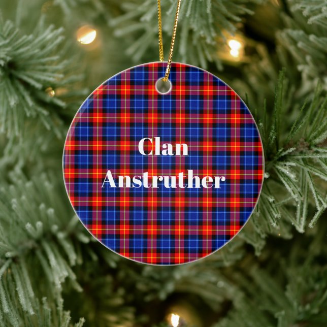 Klan Anstruther Tartan Julgransprydnad Keramik (Träd)