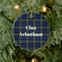 Klan Arbuthnot Tartan Julgransprydnad Keramik