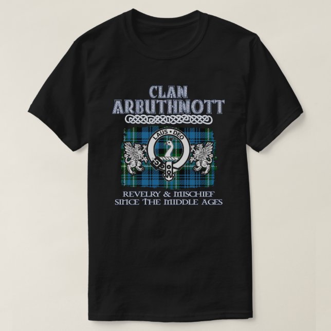 Klan Arbuthnott vapensköld Scottish klans Scottish T Shirt (Design framsida)