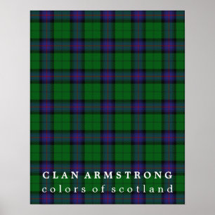 Klan Armstrong Färg of Scotland Tartan Poster