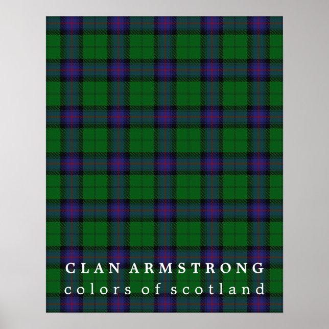Klan Armstrong Färg of Scotland Tartan Poster (Framsidan)