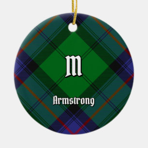 Klan Armstrong Tartan Ceramic Ornament