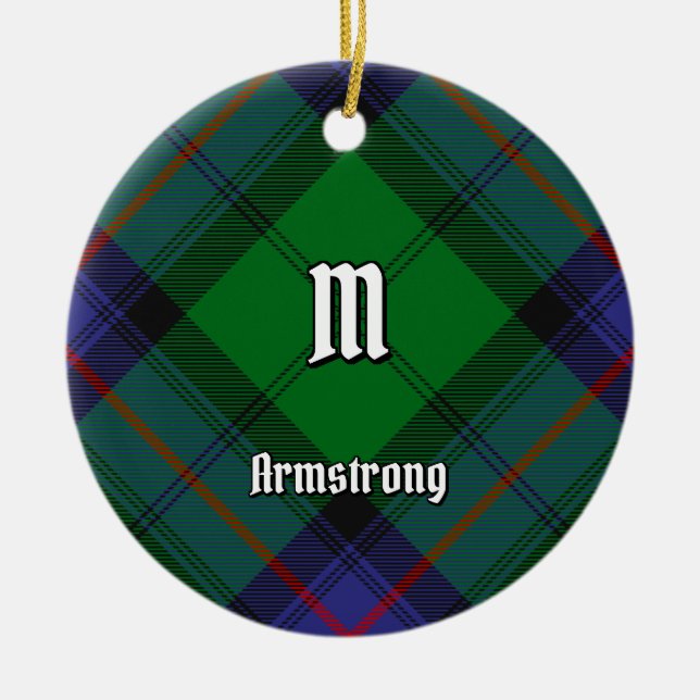 Klan Armstrong Tartan Ceramic Ornament (Framsidan)