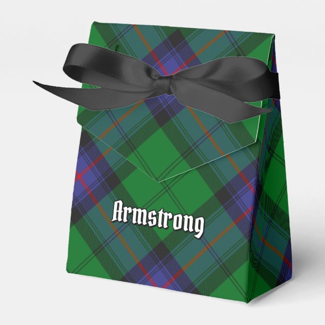 Klan Armstrong Tartan Favor Box Presentaskar (Framsidan Sidan)