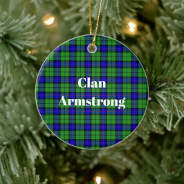 Klan Armstrong Tartan Julgransprydnad Keramik