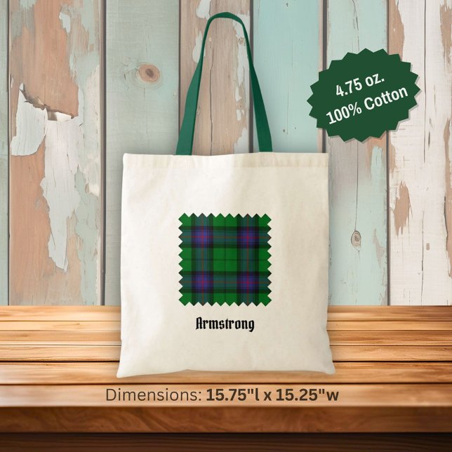 Klan Armstrong Tartan Tote Bag Tygkasse (Skapare uppladdad)