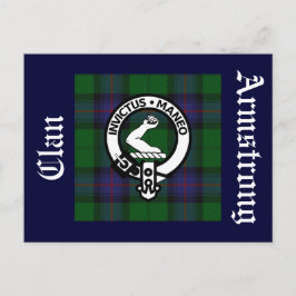 Klan Armstrong Tartan & Vapensköld Badge Postcard Vykort
