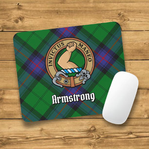 Klan Armstrong Vapensköld över Tartan Musmatta