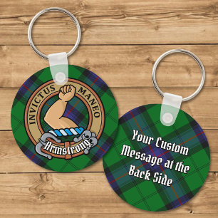 Klan Armstrong Vapensköld över Tartan Nyckelring