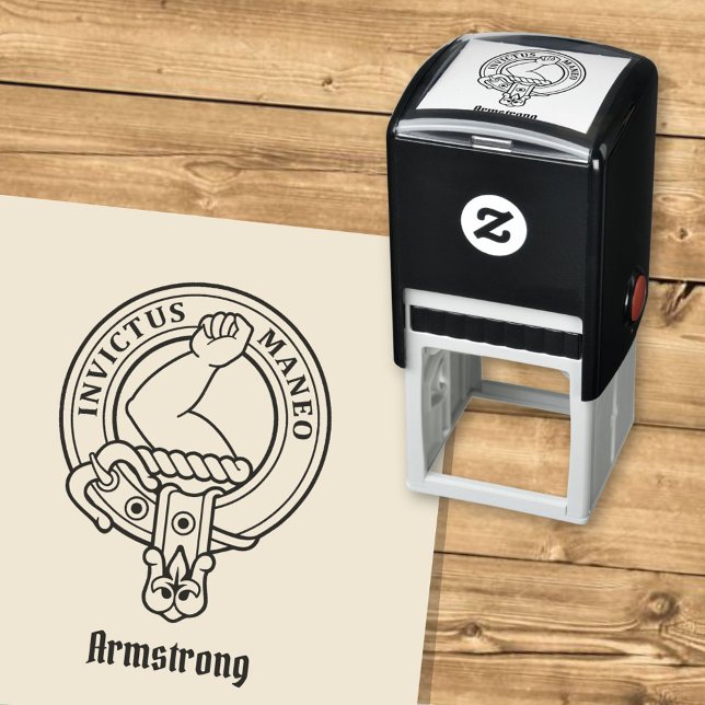 Klan Armstrong Vapensköld Self-inking Frimärke Självfärgande Stämpel (Skapare uppladdad)