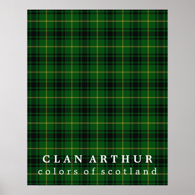 Klan Arthur Färg av Scotland Tartan Poster (Framsidan)