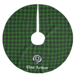 Klan Arthur / MacArthur Vapensköld & Tartan Julgransmatta Borstad Polyester