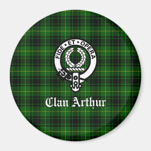 Klan Arthur / MacArthur Vapensköld & Tartan Magnet