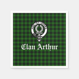 Klan Arthur / MacArthur Vapensköld & Tartan Pappersservett