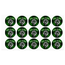 Klan Arthur Vapensköld Badge & Tartan Adhesive