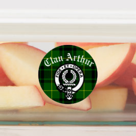 Klan Arthur Vapensköld Badge & Tartan Adhesive Klistermärke