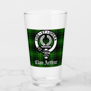 Klan Arthur Vapensköld Badge & Tartan Glaskopp