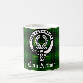Klan Arthur Vapensköld Badge & Tartan Kaffemugg