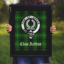 Klan Arthur Vapensköld Badge & Tartan