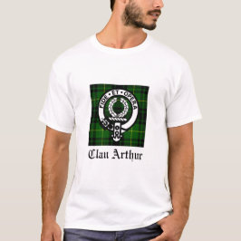 Klan Arthur Vapensköld Badge & Tartan T Shirt