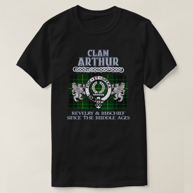 Klan Arthur vapensköld Scottish klans Scottish Sur T Shirt (Design framsida)