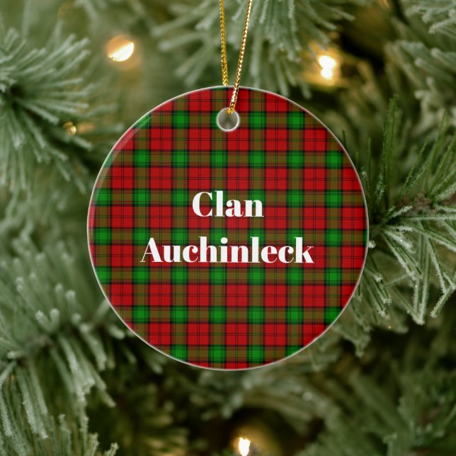 Klan Auchinleck Tartan Julgransprydnad Keramik (Träd)