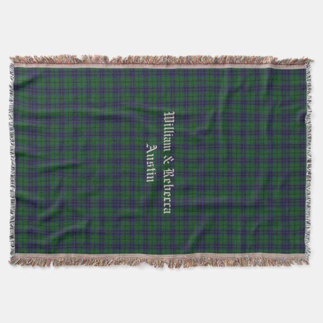 Klan Austin Tartan Play Anpassningsbar Throw Blank Mysfilt (Framsidan)