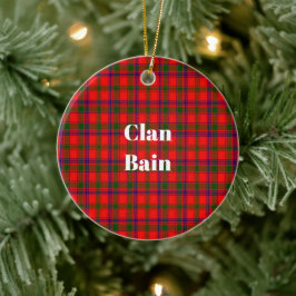 Klan Bain Tartan Julgransprydnad Keramik