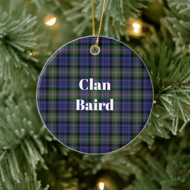 Klan Baird Modern Tartan Julgransprydnad Keramik (Träd)