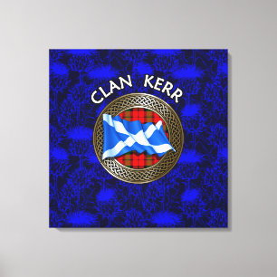 Klan Baird Tartan Knot & Flagga Canvastryck