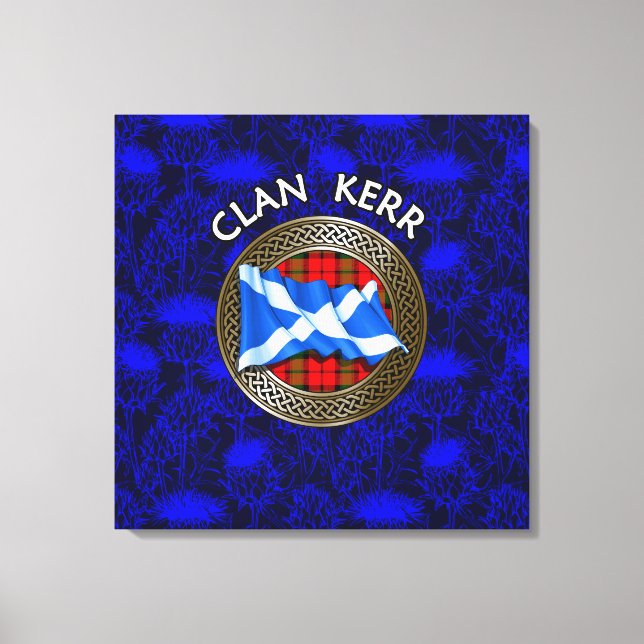 Klan Baird Tartan Knot & Flagga Canvastryck (Framsida)