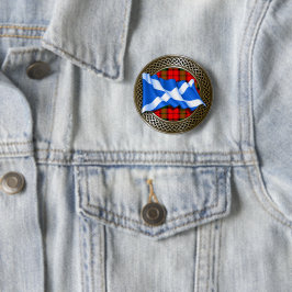 Klan Baird Tartan Knot & Flagga Knapp