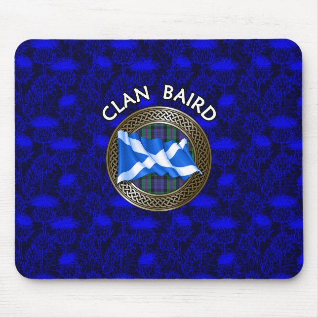 Klan Baird Tartan Knot & Flagga Musmatta (Framsidan)