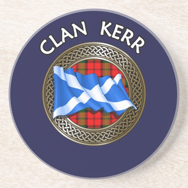 Klan Baird Tartan Knot & Flagga Underlägg (Framsidan)