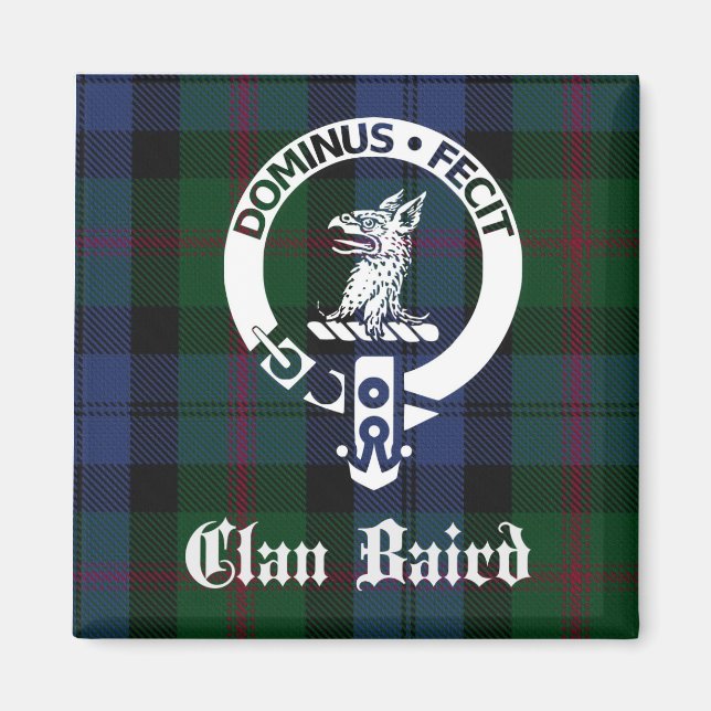 Klan Baird Tartan Vapensköld Magnet (Framsidan)